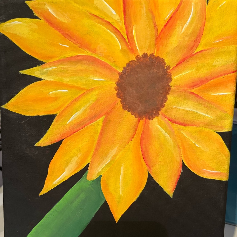 Sunflower acrylic painting